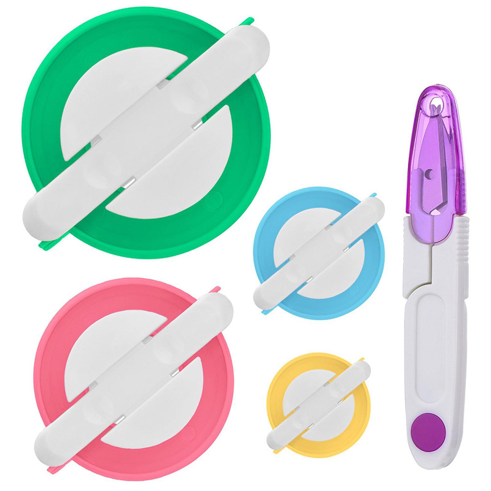 Pom Pom Maker Tool - ポンポンメーカー フラッフボールウィーバー ニードルクラフト ウールヤーン 編み物プロジェクト ポンポンメーカー