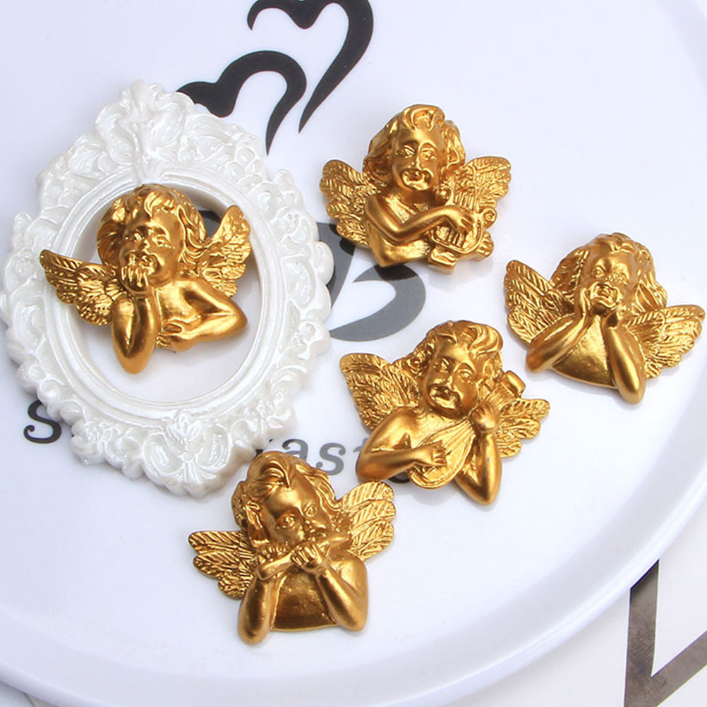 Embellish Craft - 15 個樹脂エンジェルアクセサリークラフト DIY チャームフラットバック装飾電話ケース装飾品 H 製装飾品収納容器