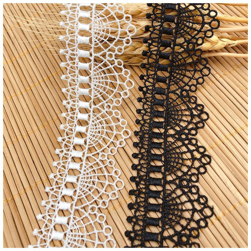 Lace Ribbon Trim - 中空刺繍鎖骨チェーンパジャマ下着レーストリムリボン DIY 縫製手作り衣服クラフト材料
