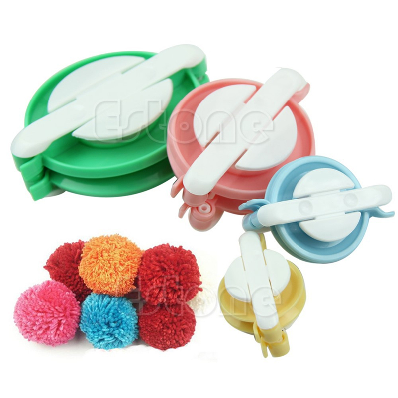 Pom Pom Maker Tool - ポンポンセット,クローバー,綿棒,手工芸品,編み物ツール,日曜大工,家庭用品
