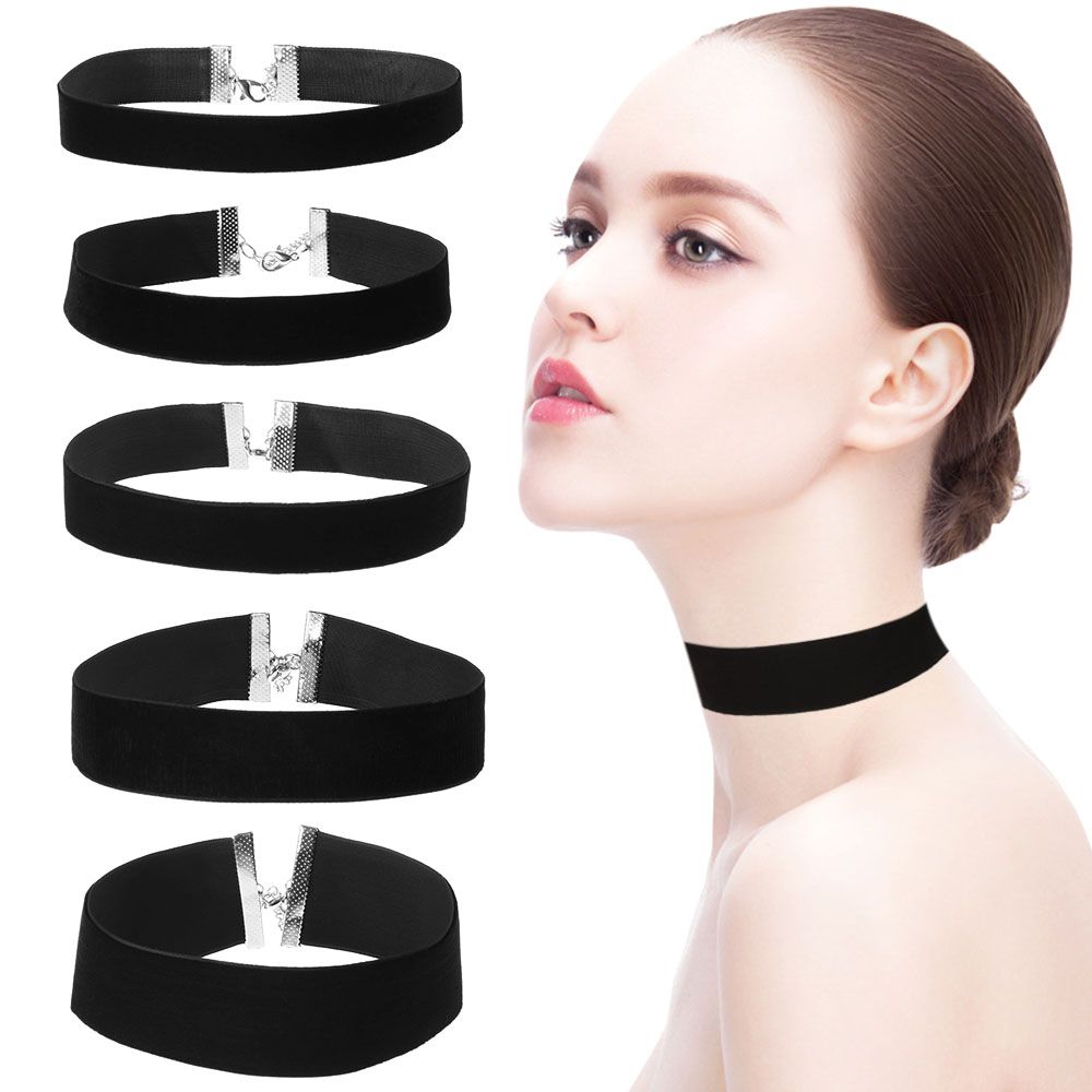 Velvet Ribbon Roll - クラシックなヴィンテージベルベットチョーカー,黒のネックレスリボン,レトロ,ゴシック,調整可能,エレガント,1個