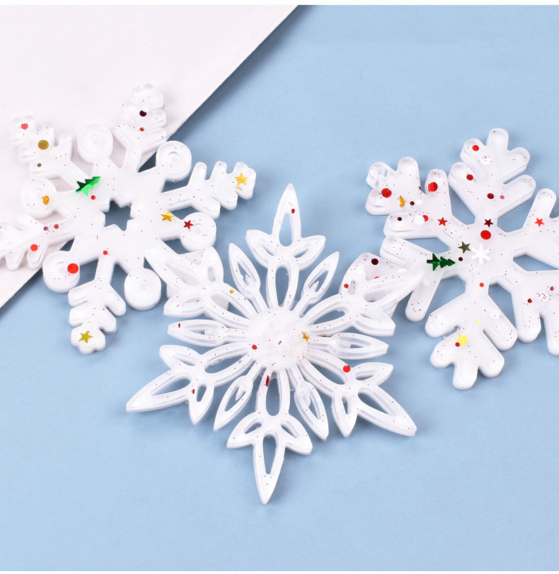 Christmas Craft Embellishment - クリスマス中空スノーフレークオーナメントシリコンモールド樹脂クラフト冬 DIY ペンダントソフトモールドジュエリー作成装飾用