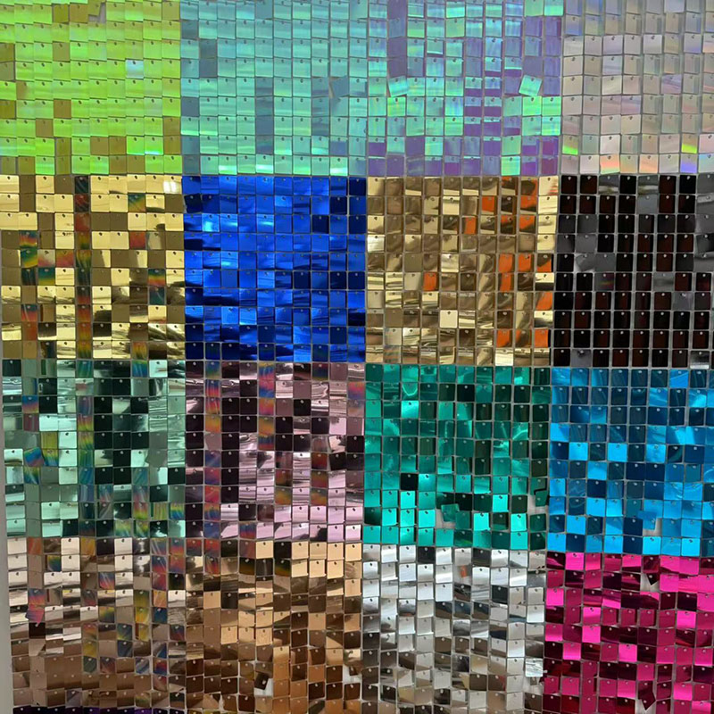 Sequin Fabric Panel - 正方形のスパンコールウォールパネルの背景,結婚式や誕生日パーティーの装飾用の背景,33色,6, 12, 24, 25,26,27個