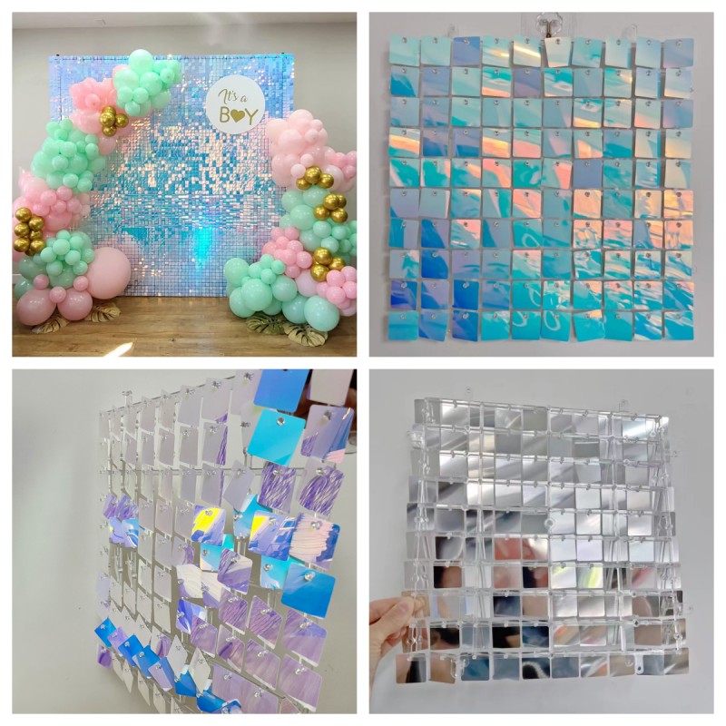 パネルのキラキラ,18個,背景の装飾,誕生日,卒業,婚約,結 - Sequin Fabric Panel のレビューと価格