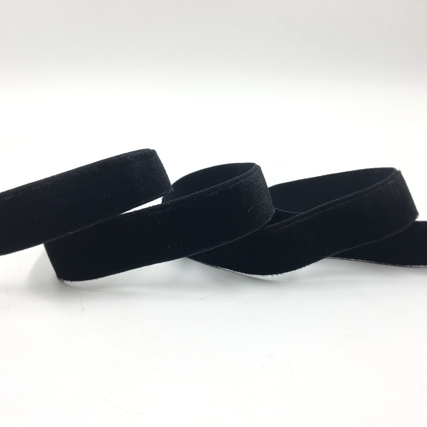 15ミリメートル5ヤードのベルベットの弾性バンド髪ちょう結び - Velvet Ribbon Roll のレビューと価格