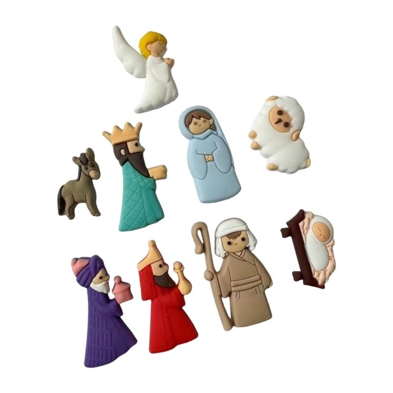 G6KF 9PCS/セットキリスト降誕シーンパッチ - Christmas Craft Embellishment のレビューと価格