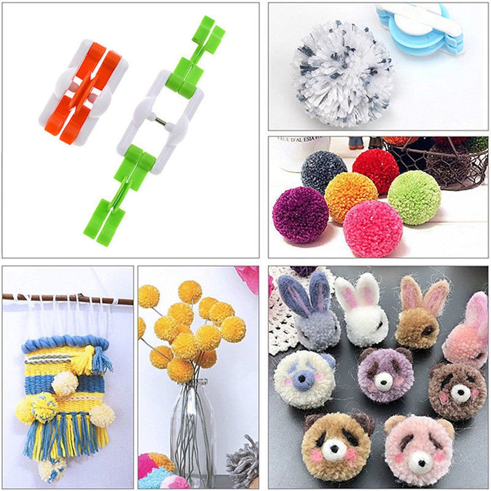 2 ピース/ロットファッション針クラフトハンドキットウィーバ - Pom Pom Maker Tool のレビューと価格