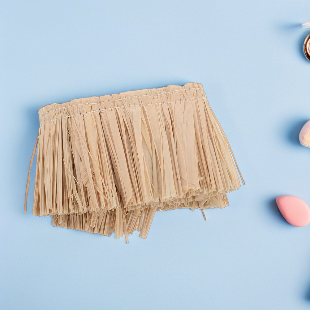 2 個ラフィアフリンジトリム織り天然わらタッセル DIY プ - Tassel Fringe Trim のレビューと価格