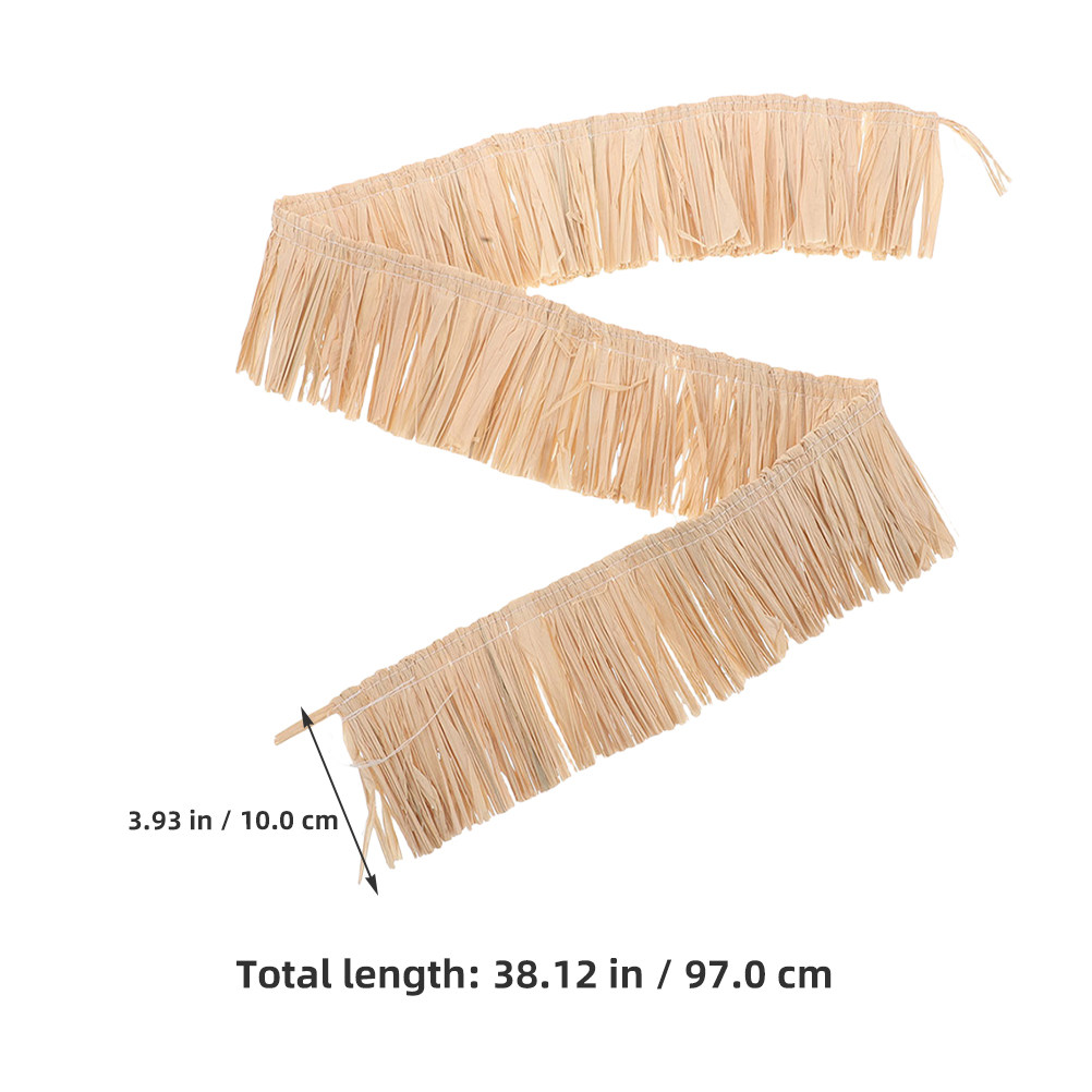 2 個ラフィアフリンジトリム織り天然わらタッセル DIY プ - Tassel Fringe Trim のレビューと価格