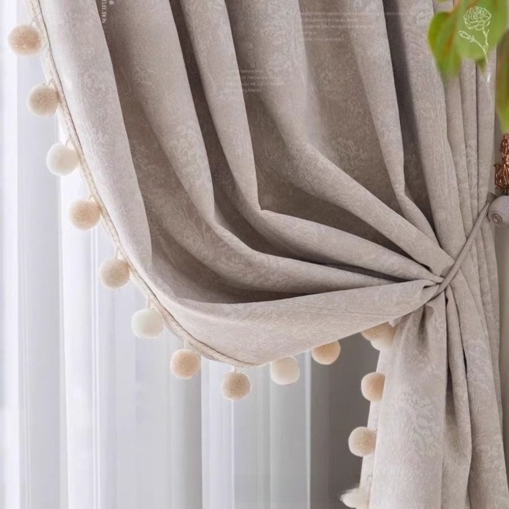 25メートル3cmボールポンポンカーテン飾り5cm幅枕飾りフ - Tassel Fringe Trim のレビューと価格