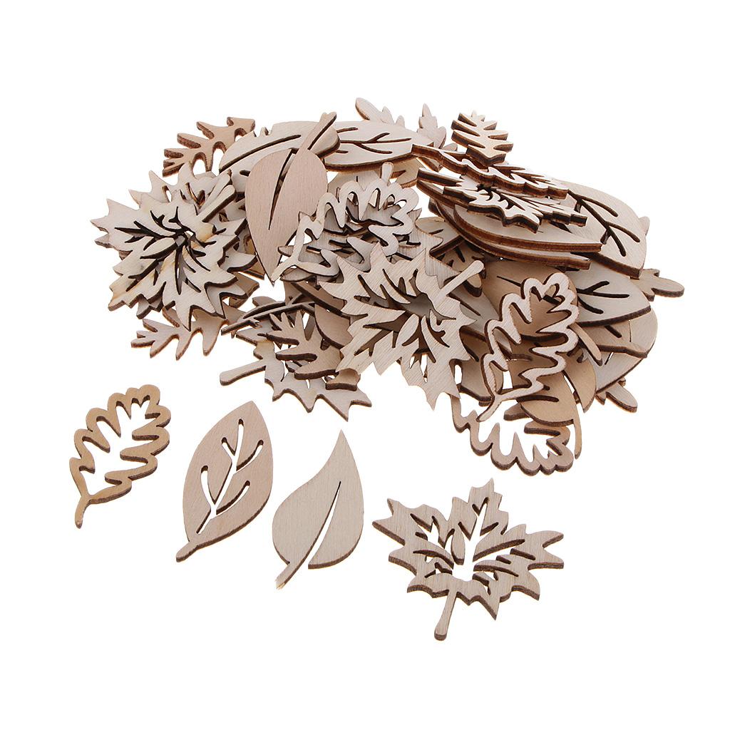 DIYクラフト、木製の葉の形、結婚式、クリスマスの装飾のため - Christmas Craft Embellishment のレビューと価格