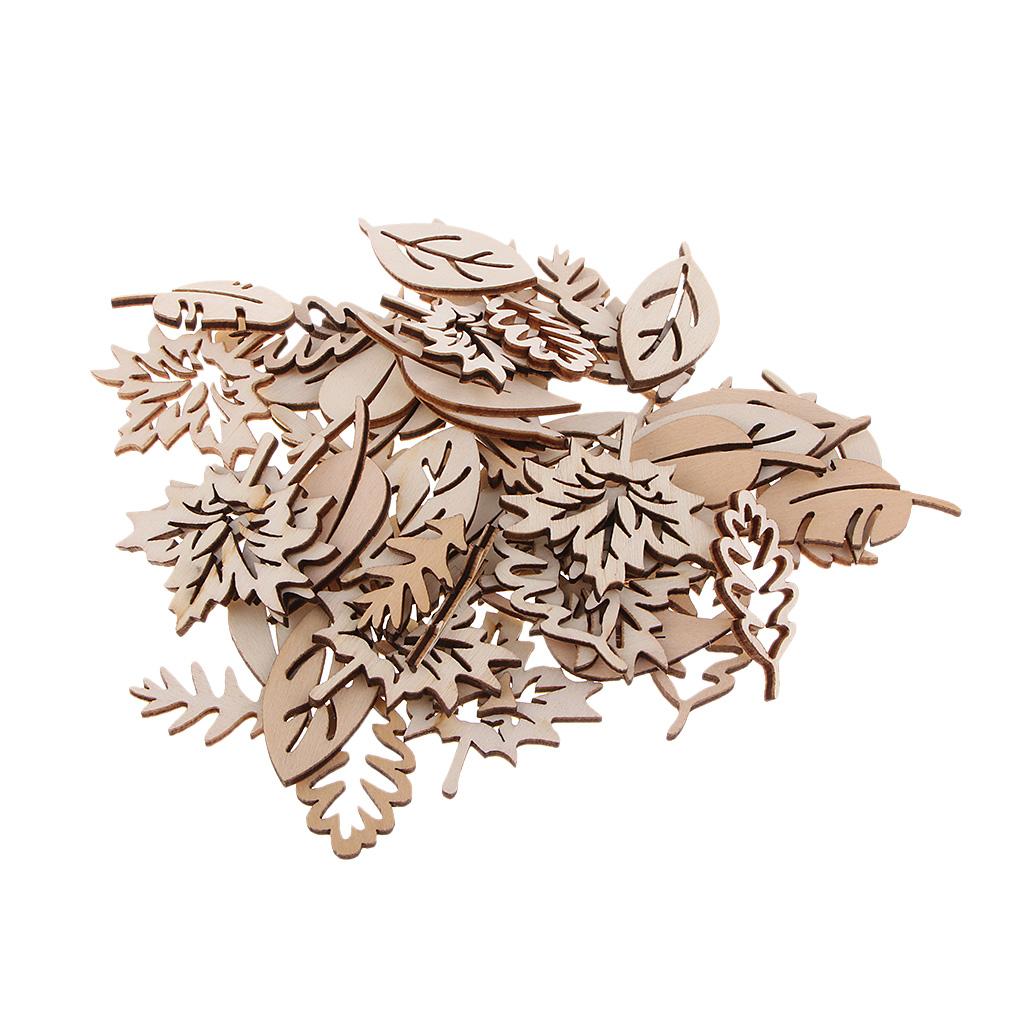 DIYクラフト、木製の葉の形、結婚式、クリスマスの装飾のため - Christmas Craft Embellishment のレビューと価格