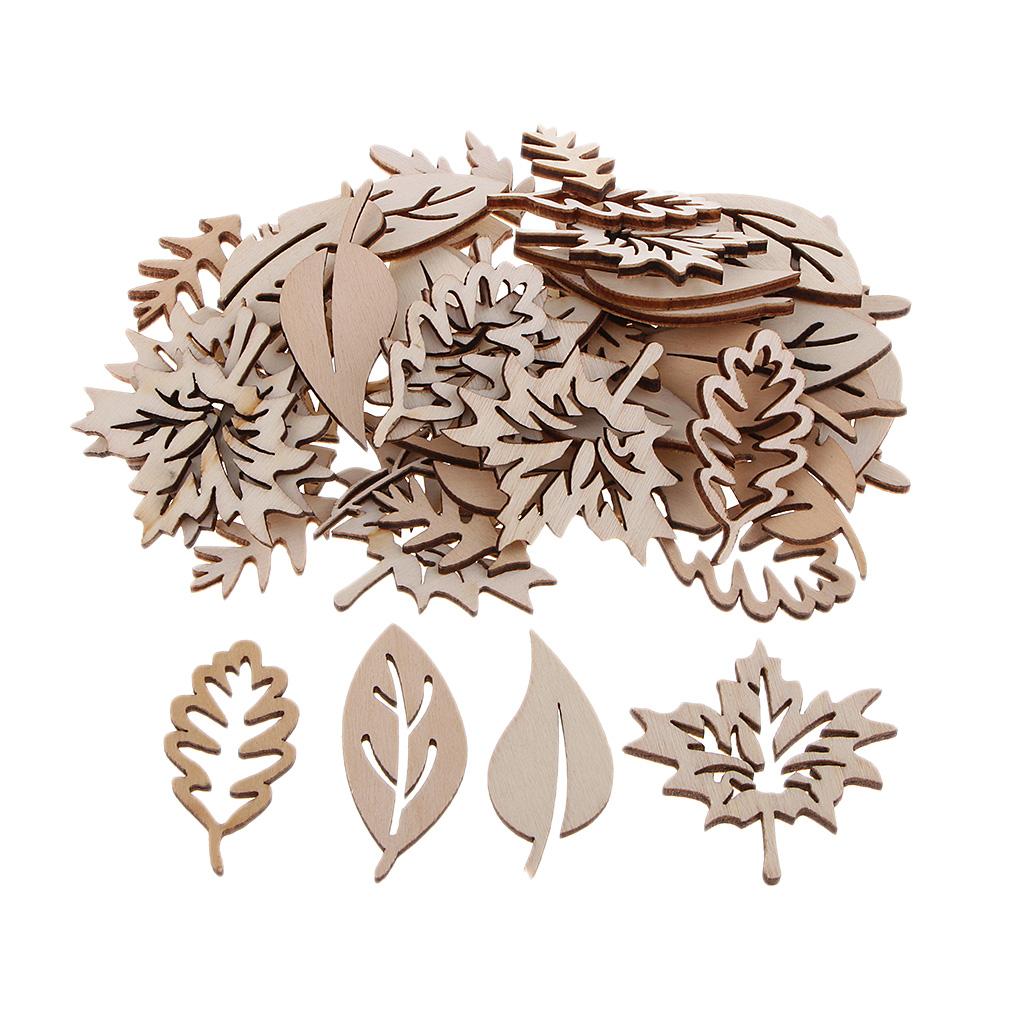DIYクラフト、木製の葉の形、結婚式、クリスマスの装飾のため - Christmas Craft Embellishment のレビューと価格