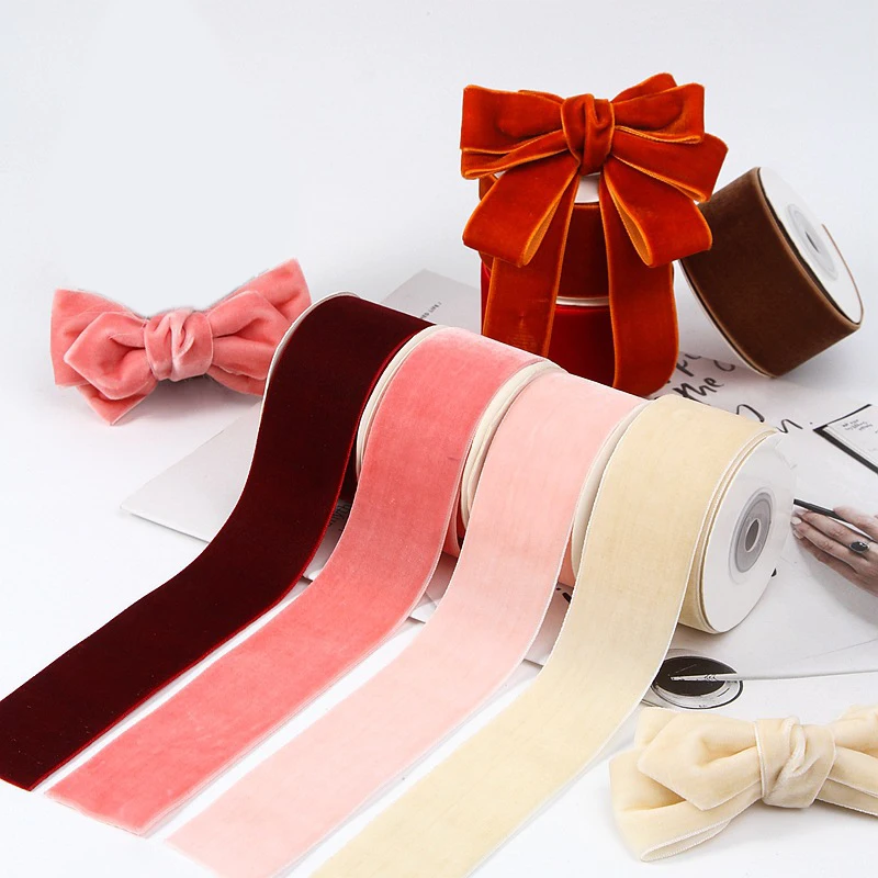 クラシックな片面ベルベットリボン,衣類縫製用品,日曜大工のヘ - Velvet Ribbon Roll のレビューと価格