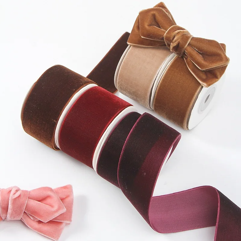 クラシックな片面ベルベットリボン,衣類縫製用品,日曜大工のヘ - Velvet Ribbon Roll のレビューと価格