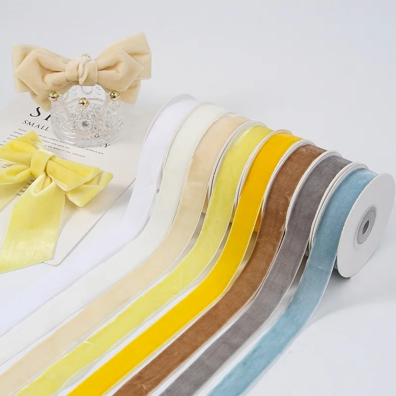 クラシックな片面ベルベットリボン,衣類縫製用品,日曜大工のヘ - Velvet Ribbon Roll のレビューと価格