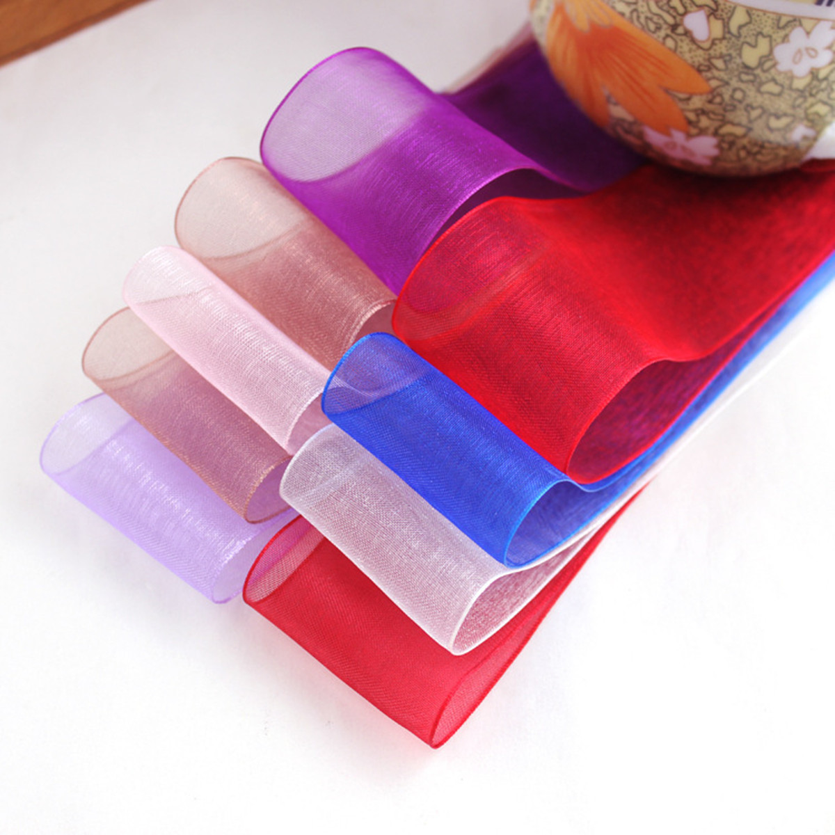 サテンオーガンザリボン,幅50ヤード,10/20/25mm, - Organza Ribbon Spool のレビューと価格