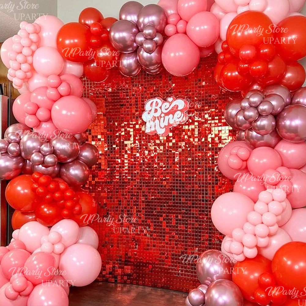 レッドシマーウォールバックドロップパネル 12/16/18/ - Sequin Fabric Panel のレビューと価格