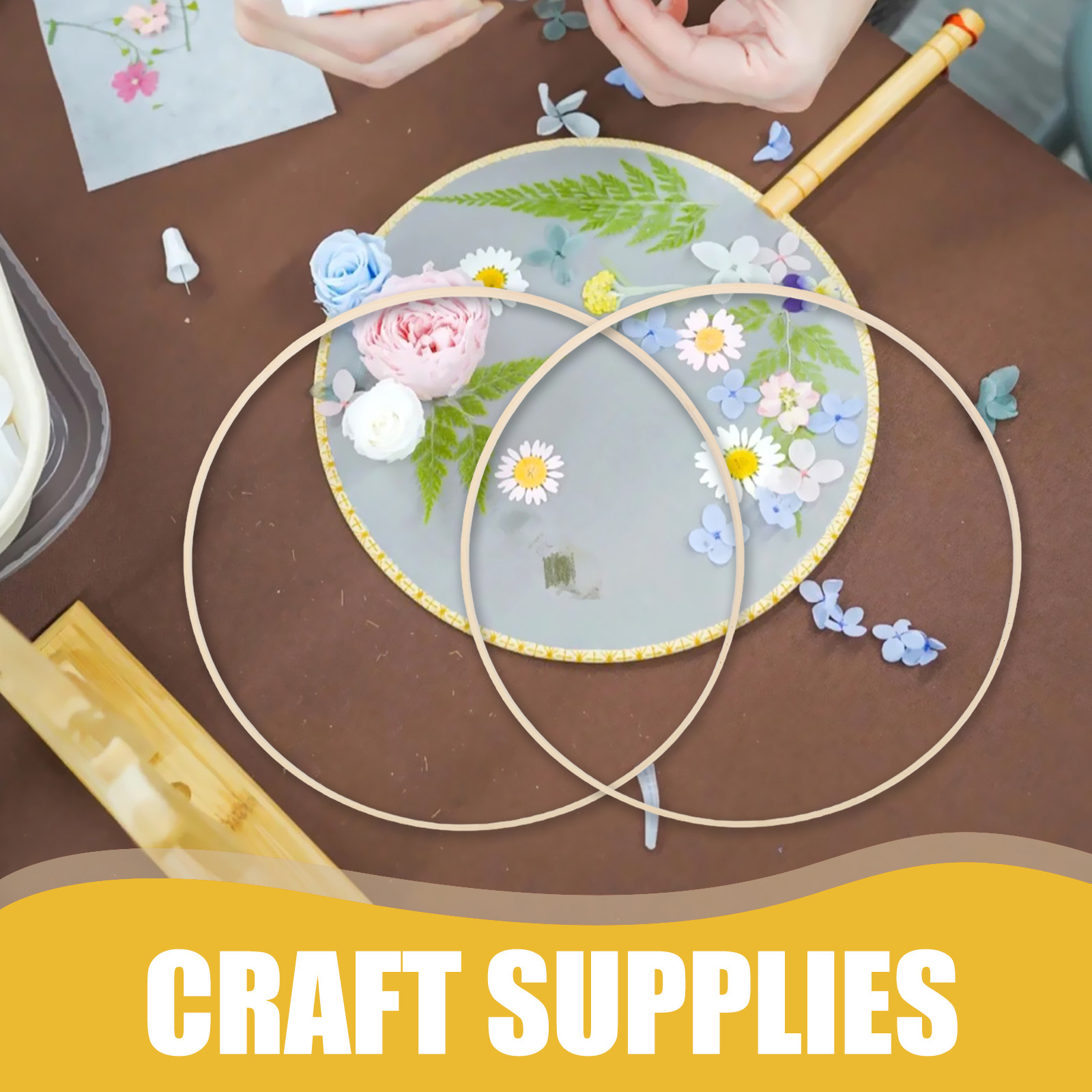 リース作り用クラフト用品10個 マクラメ竹フープ刺繍フォーム - Embroidery Craft のレビューと価格