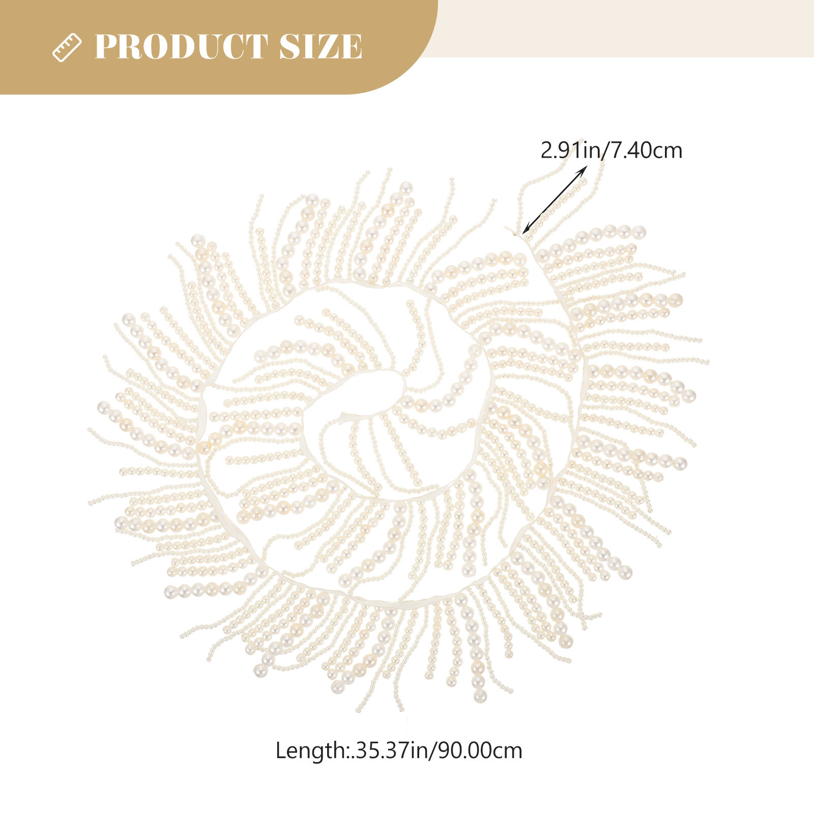衣類用パールトリム、繊細なパールタッセルフリンジ、明るい装飾 - Tassel Fringe Trim のレビューと価格