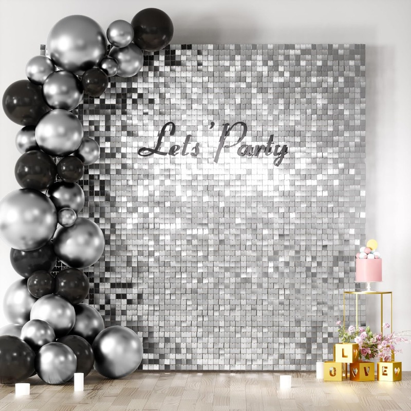 12/16/18/24個入り シマーウォールバックドロップ  - Sequin Fabric Panel のレビューと価格