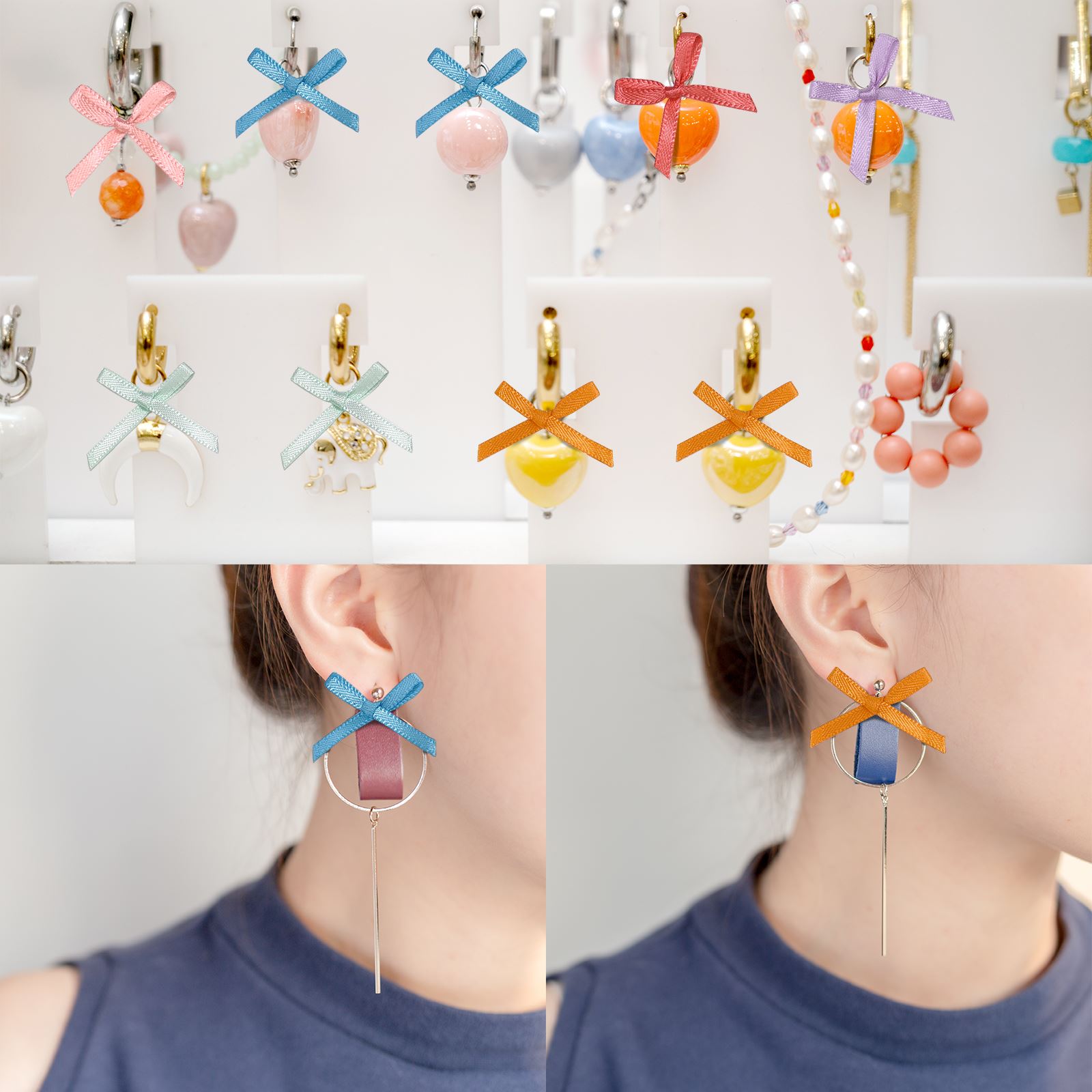 100 個 3 ミリメートルリボンミニサテンリボン花蝶ネクタ - Christmas Craft Embellishment のレビューと価格