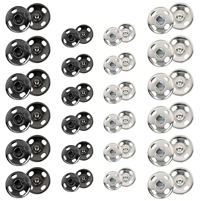 10/50セット 8-10mm メタル縫い付けスナップボタン - Iron On Stud Set のレビューと価格