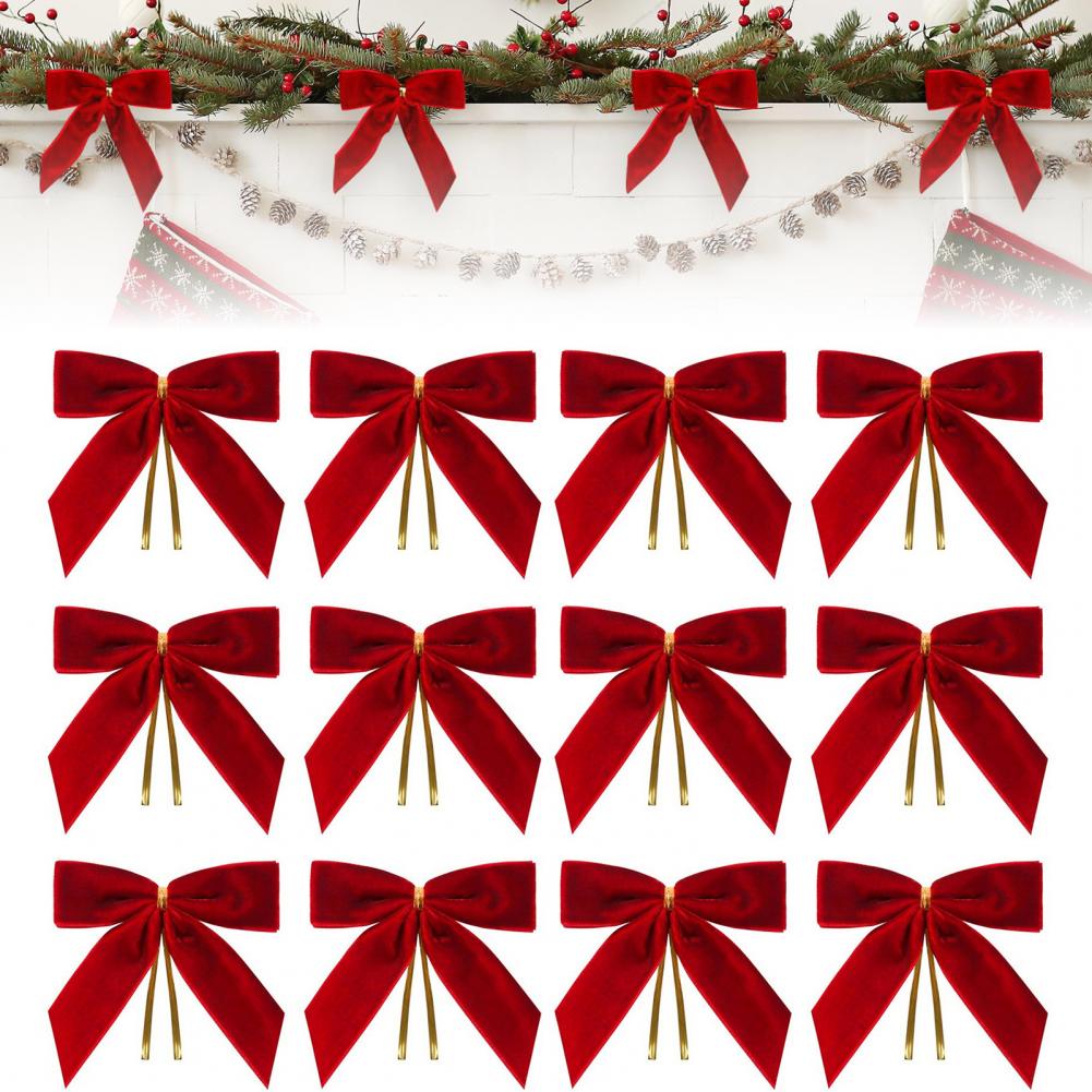 クリスマスリボン飾り クリスマスベルベットリボン DIYギフ - Christmas Craft Embellishment のレビューと価格