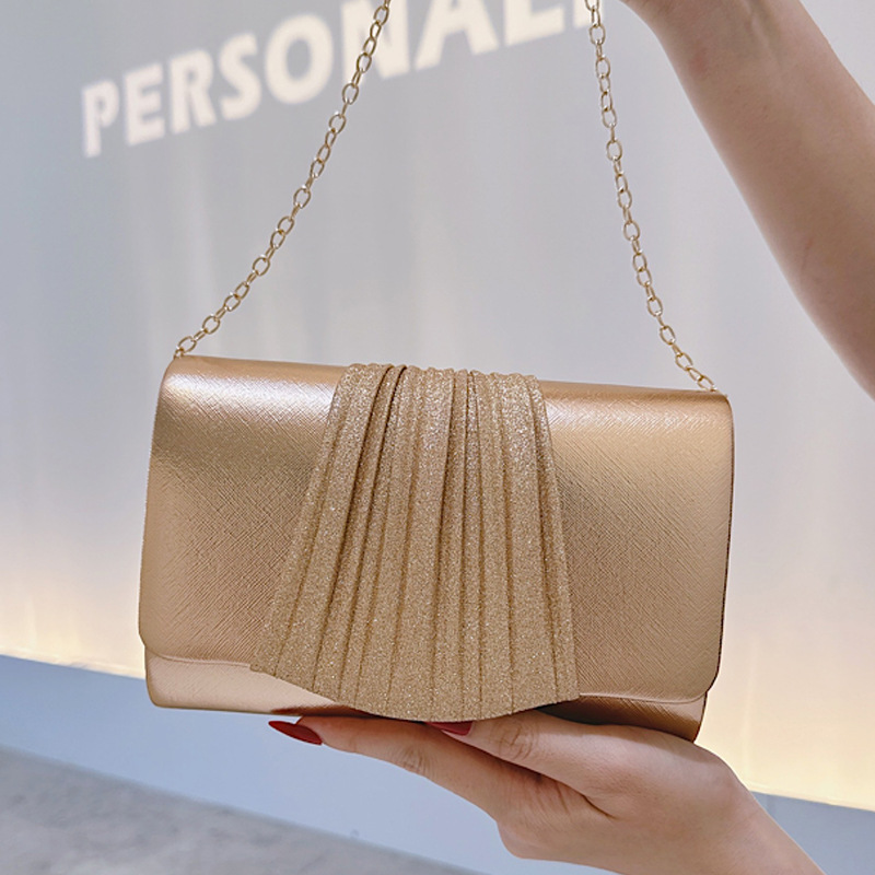 女性用ゴールデンスモールイブニングクラッチバッグ、トレンディ - Tassel Fringe Trim のレビューと価格