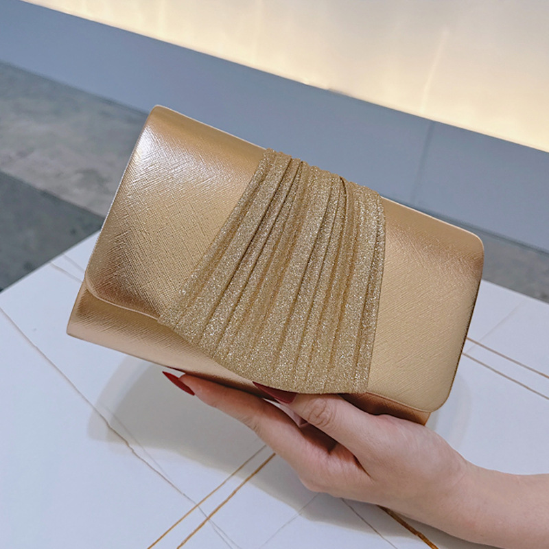 女性用ゴールデンスモールイブニングクラッチバッグ、トレンディ - Tassel Fringe Trim のレビューと価格