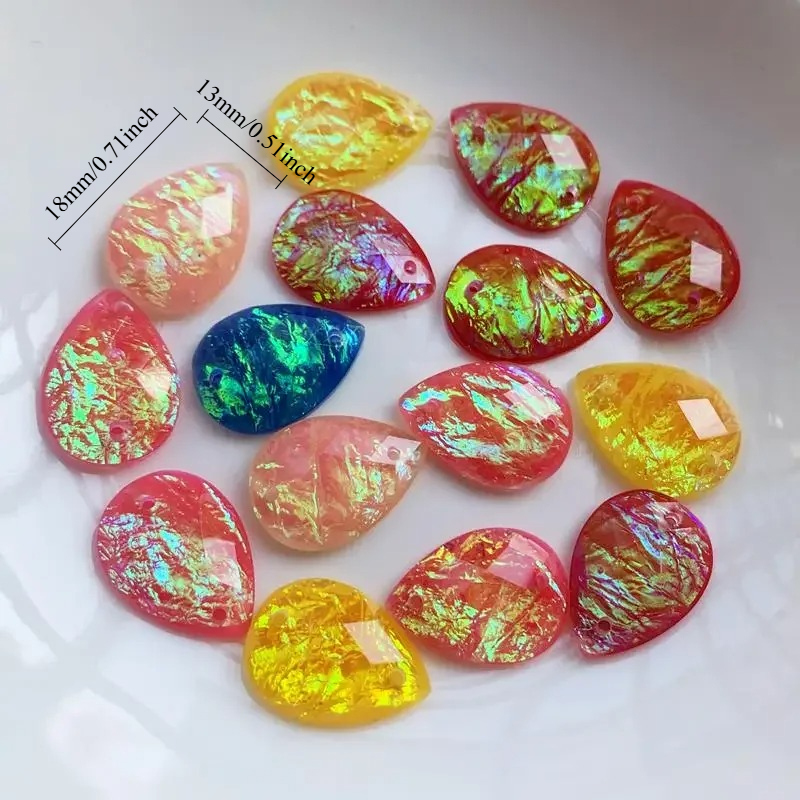 15 個 13*18 ミリメートルティアドロップラインストー - Sew On Rhinestone のレビューと価格