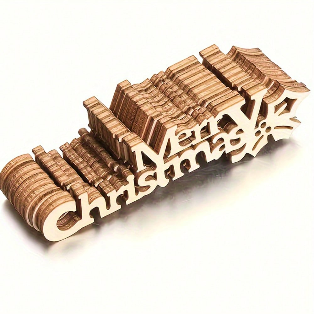 メリークリスマス木製カットアウト、未完成のレターピース、スラ - Christmas Craft Embellishment のレビューと価格