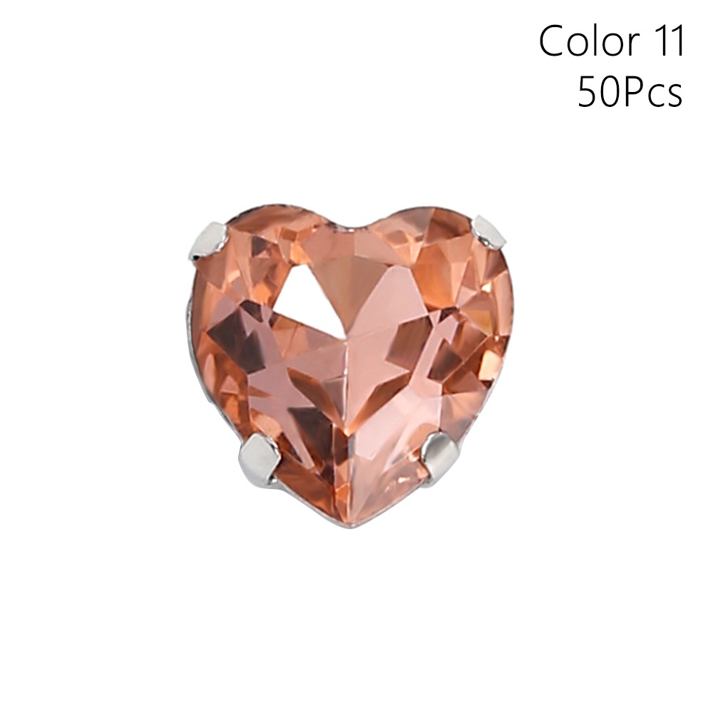50個/パック ハート型グリッター縫製ラインストーン 8mm - Sew On Rhinestone のレビューと価格