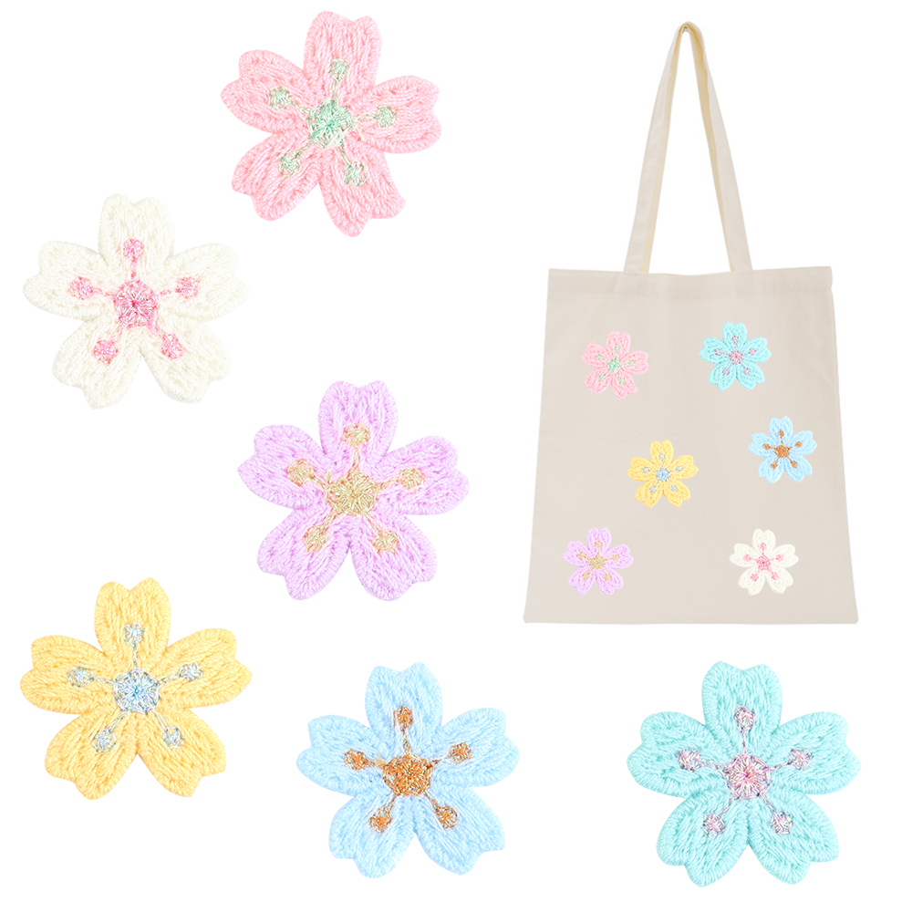 20 ピース/ロットカラフルな 2.4 センチメートル刺繍花 - Embroidery Embellishments のレビューと価格