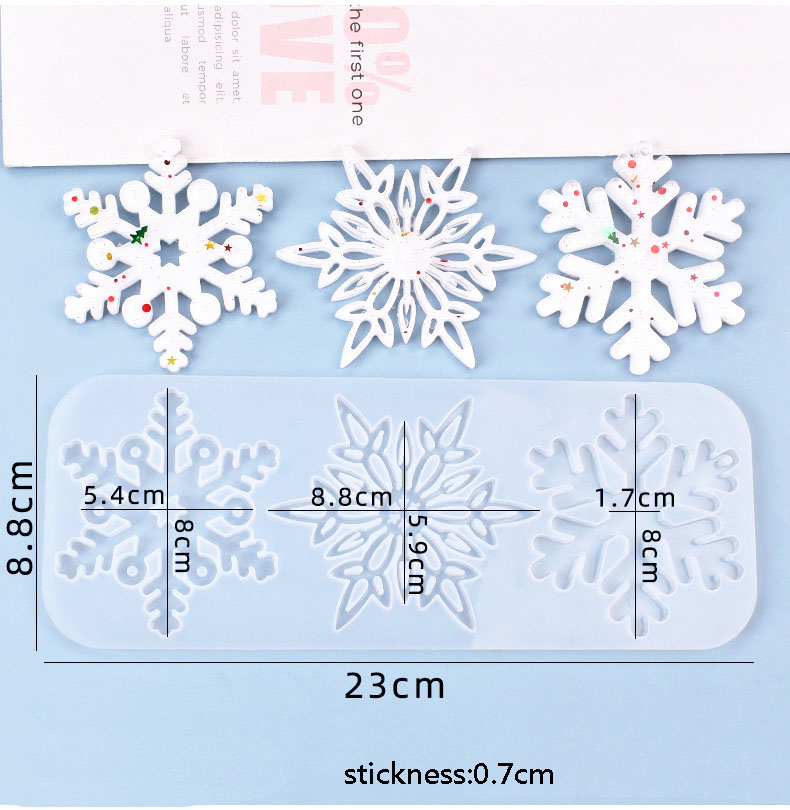 クリスマス中空スノーフレークオーナメントシリコンモールド樹脂 - Christmas Craft Embellishment のレビューと価格